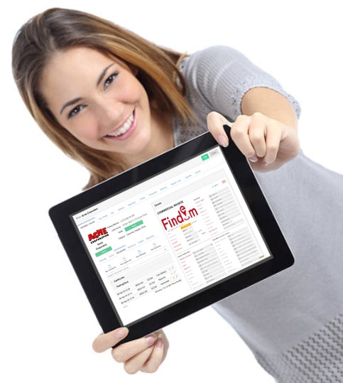 Woman Showing CRM on IPad