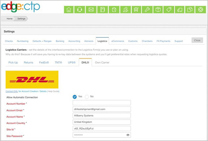 dhl-settings-view